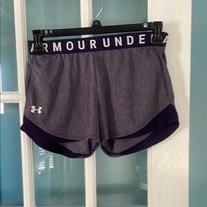 Under Armour Women's Heathered Purple Athletic Shorts
